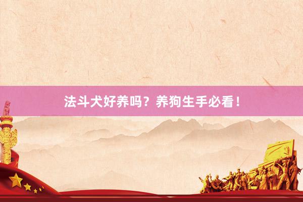 法斗犬好养吗？养狗生手必看！